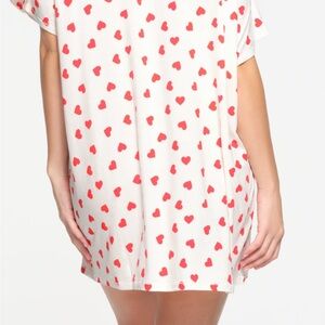 SKIMS Heart Print Night TShirt Dress